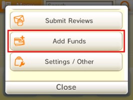 nintendo 3ds add funds