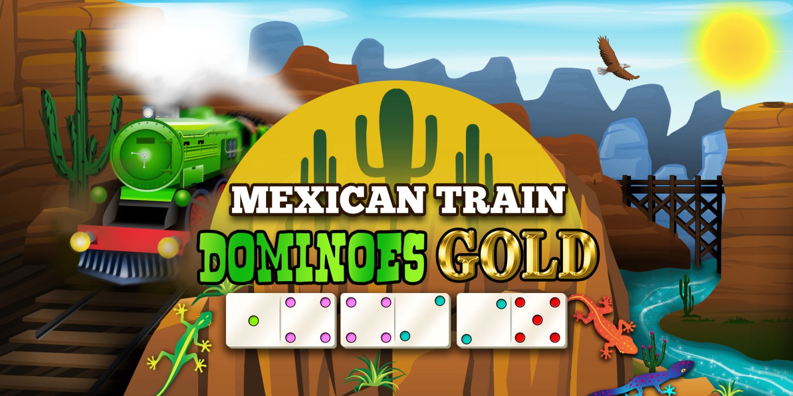 Mexican Train Dominoes Gold